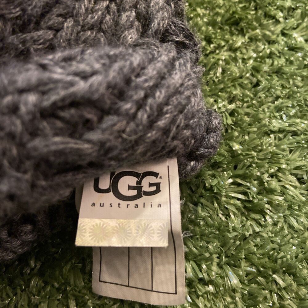 UGG Australia Cardi Over Knee Cable Knit Sweater Boots Grey Womens 9 USA Made - Picture 8 of 15